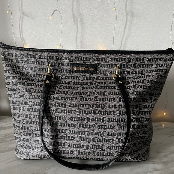 Juicy Couture Handbags - JUICY COUTURE NWOT Gothic Black Logo Large Bag